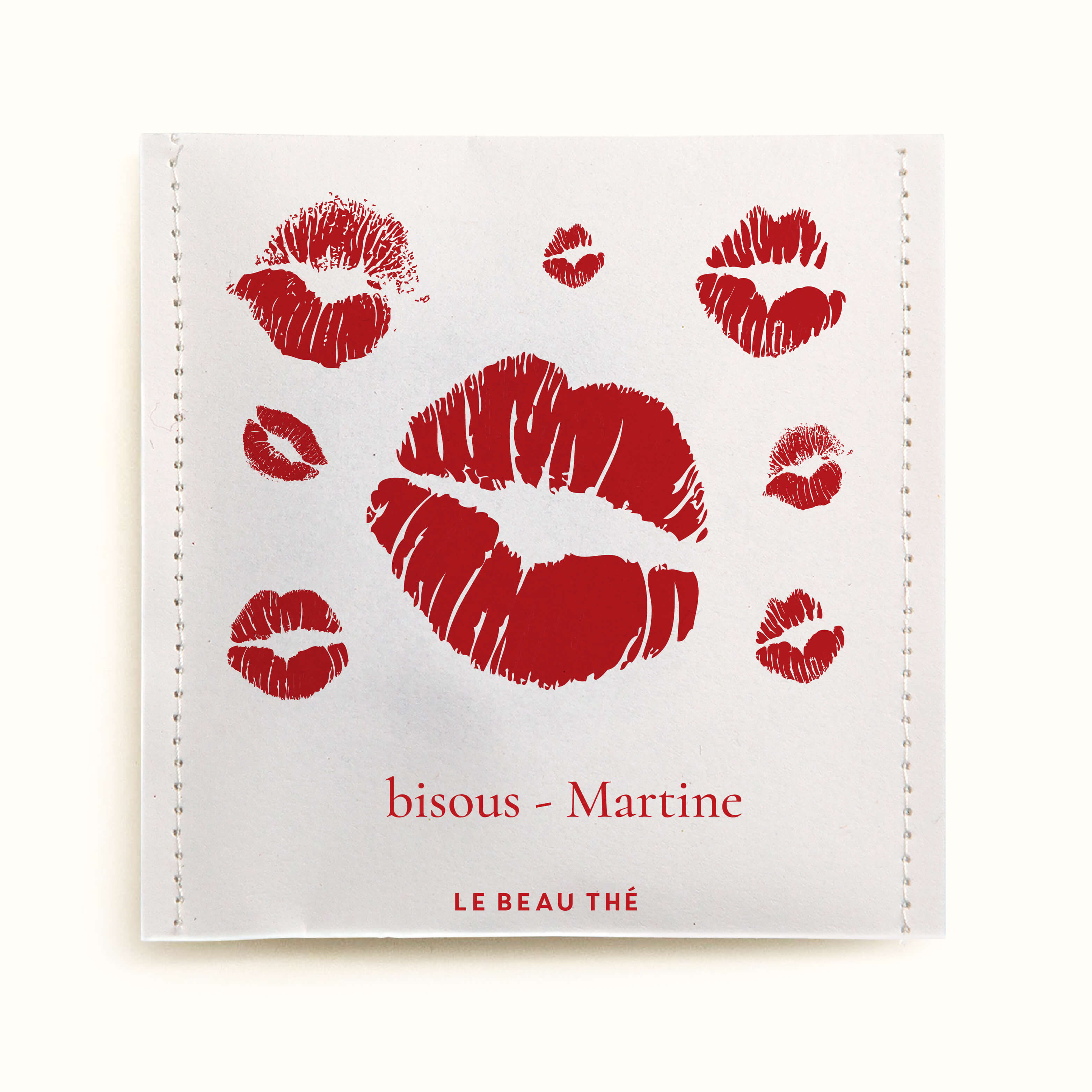 Sachet de thé personnalisé - Baisers romantique | Le Beau Thé