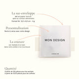L'infusette personnalisée de CAFE avec une surenveloppe en papier - CHR
