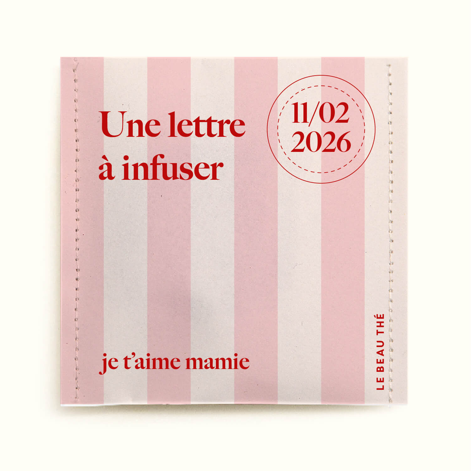 Sachet de thé - Lettre pour Mamie | Sachet de thé personnalisé