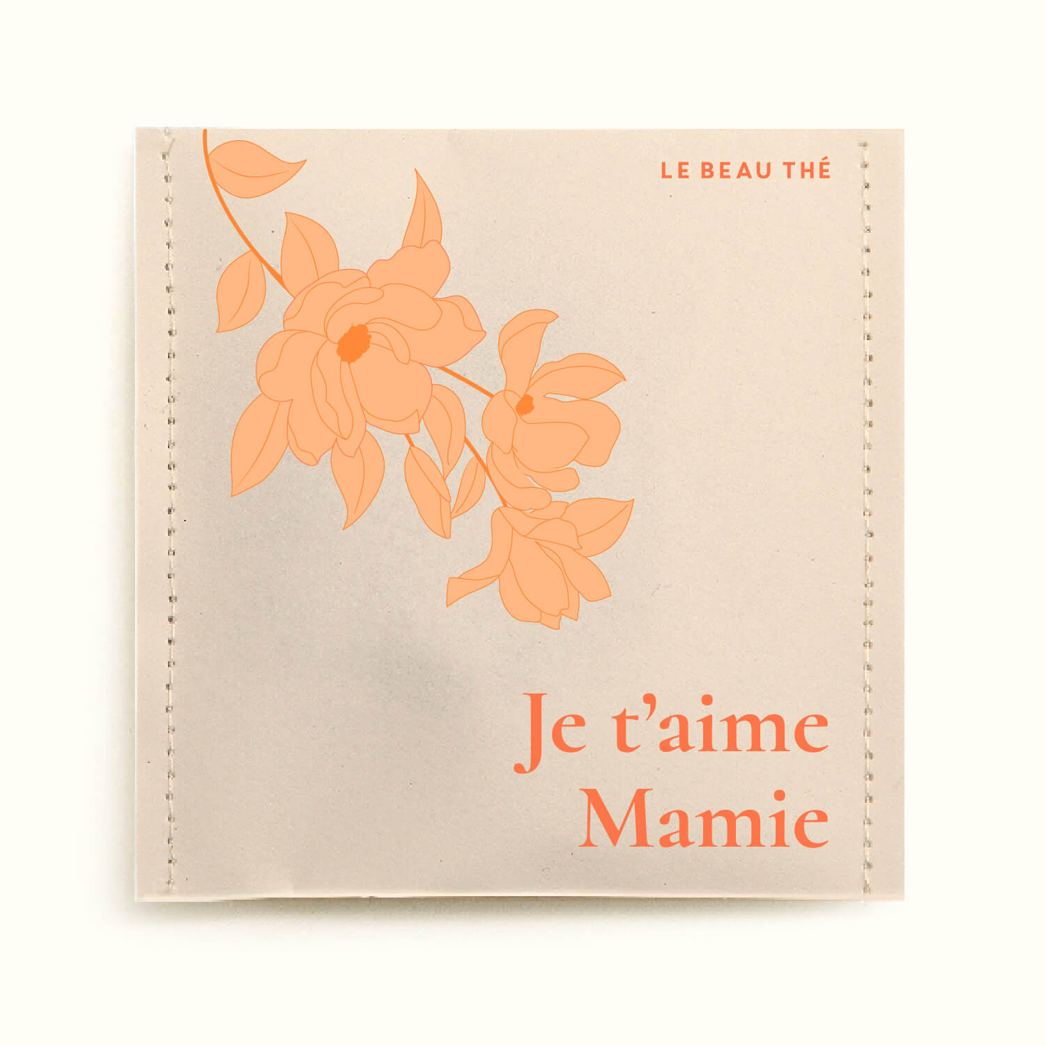 Sachet de thé - Des fleurs pour Mamie | Sachet de thé personnalisé