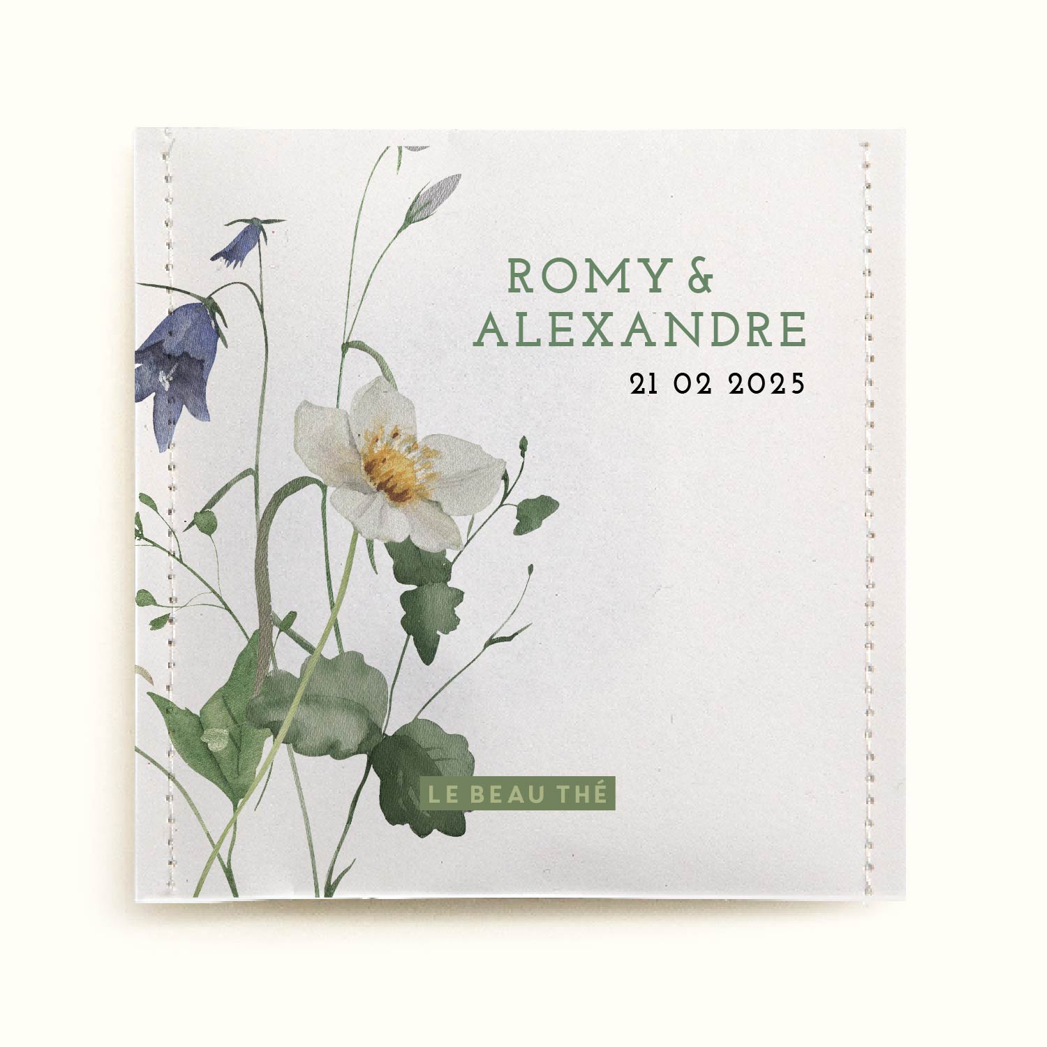 Sachet de thé personnalisé - Mariage florissant | Le Beau Thé