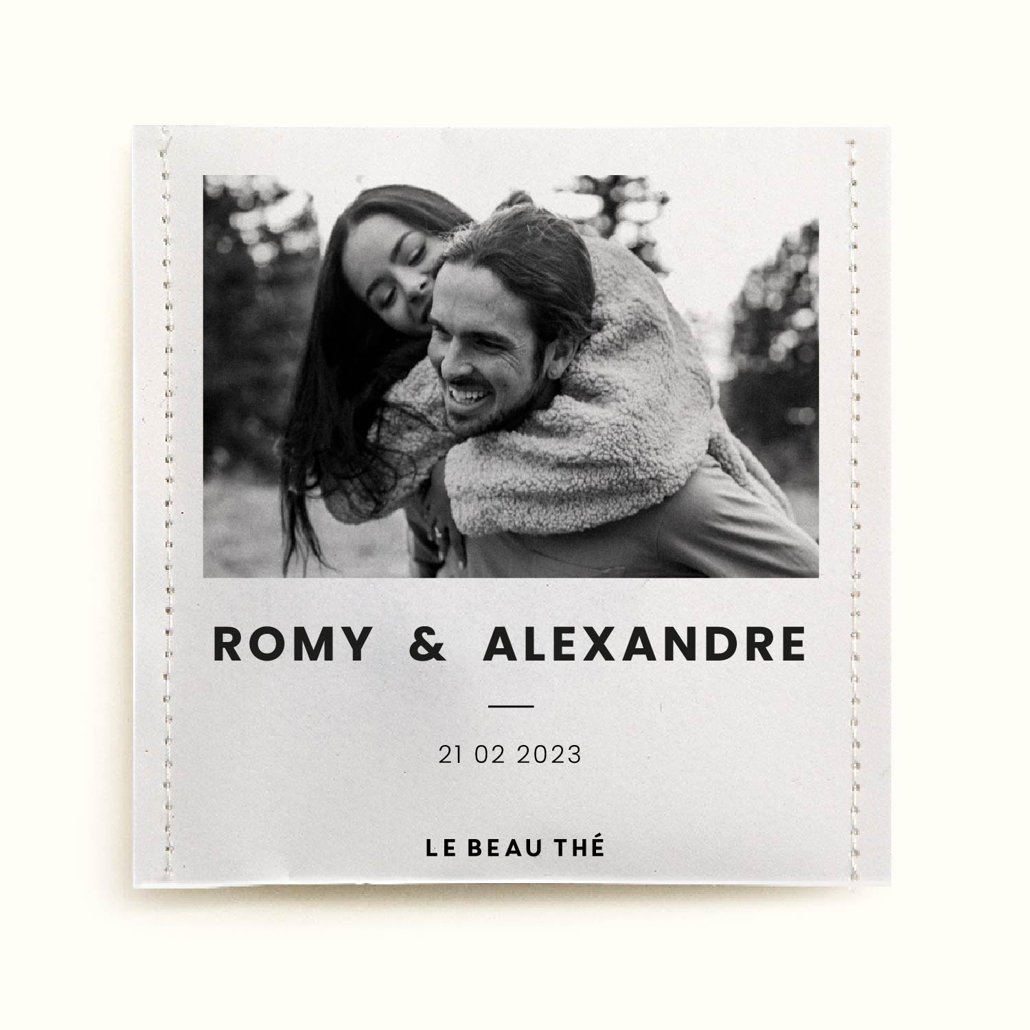 Sachet de thé personnalisé - Mariage illustré | Le Beau Thé
