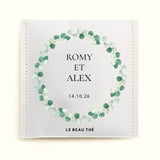 Sachet de thé personnalisé - Mariage couronne végétale | Le Beau Thé