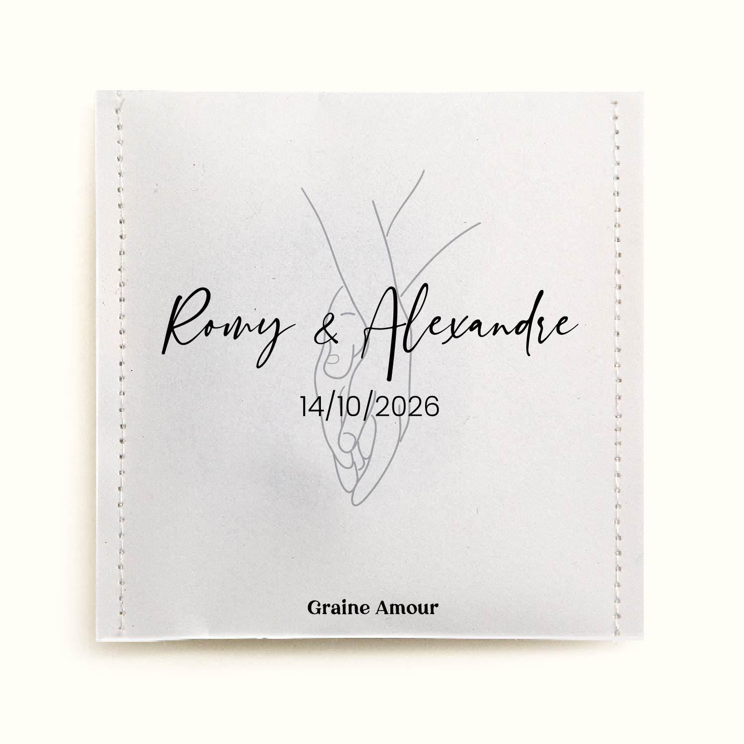 Sachet de graines à semer - Mariage union sacrée | Sachet de graines personnalisé