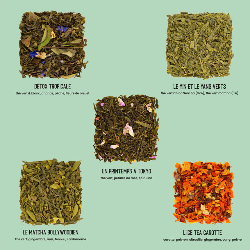 Coffret dégustation des 10 meilleurs thés verts du monde*