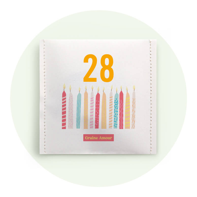 Anniversaire photo star du jour | Sachet de graines personnalisé