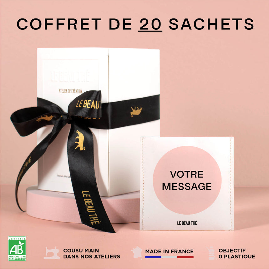 Le coffret de 20 sachets de thé personnalisés (Pro)