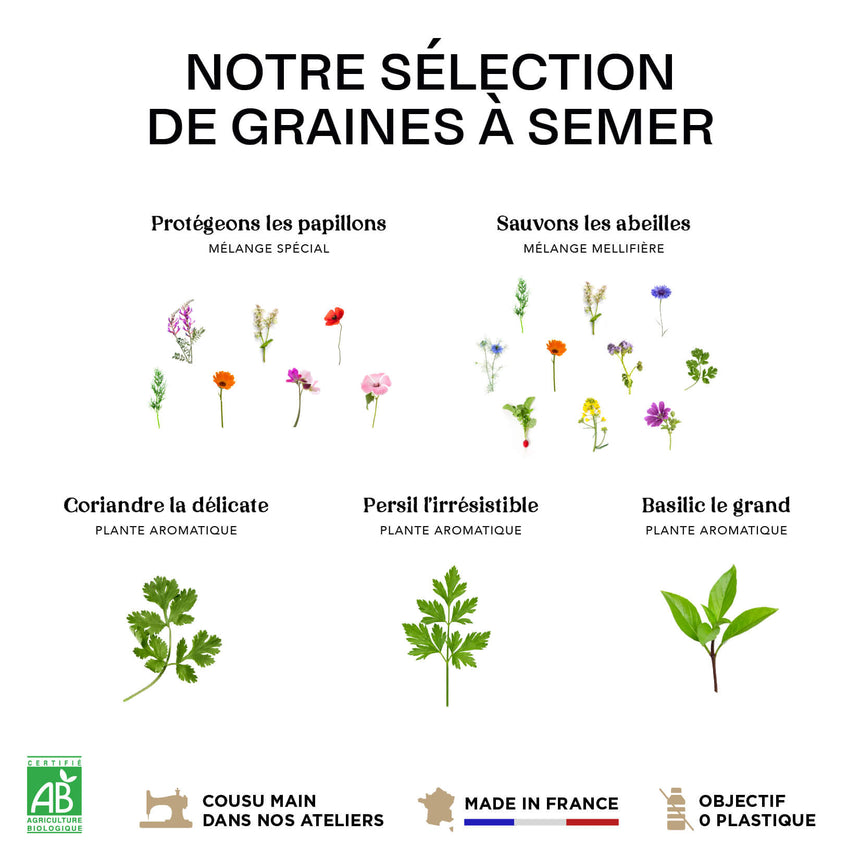 La boîte BAL de 3 sachets de graines à semer personnalisés (Pro)