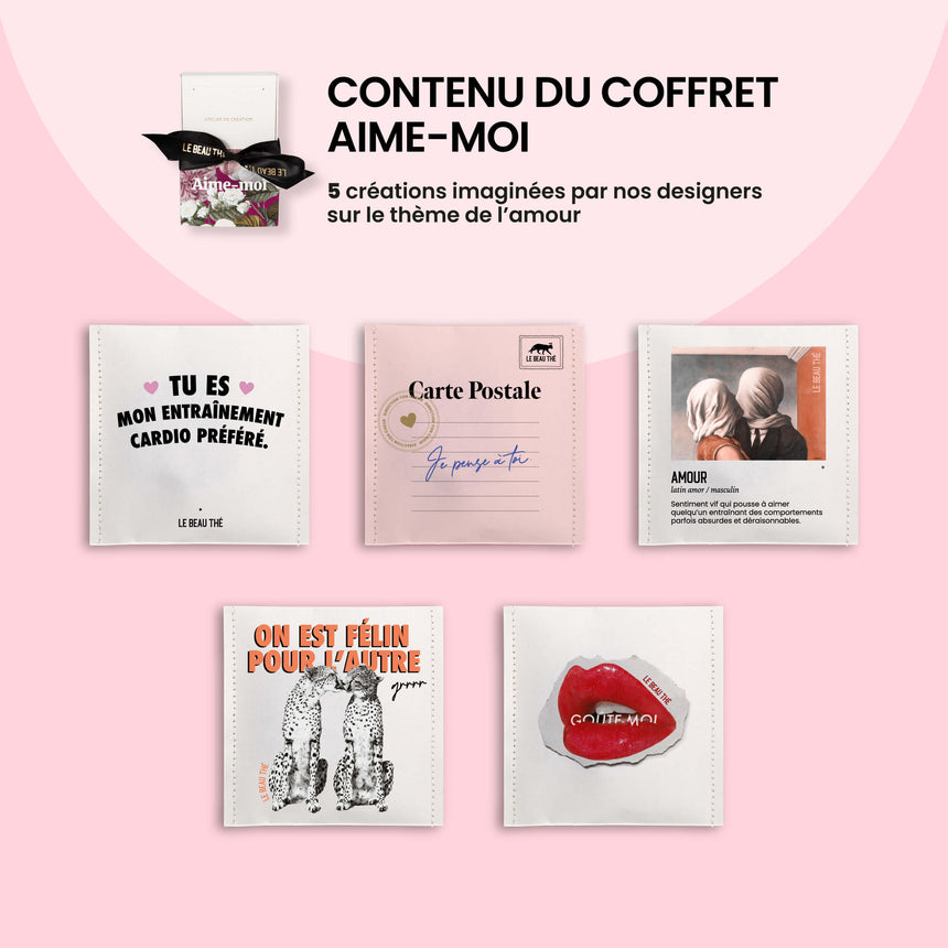 Carte de visite colorée | Sachet de thé personnalisé