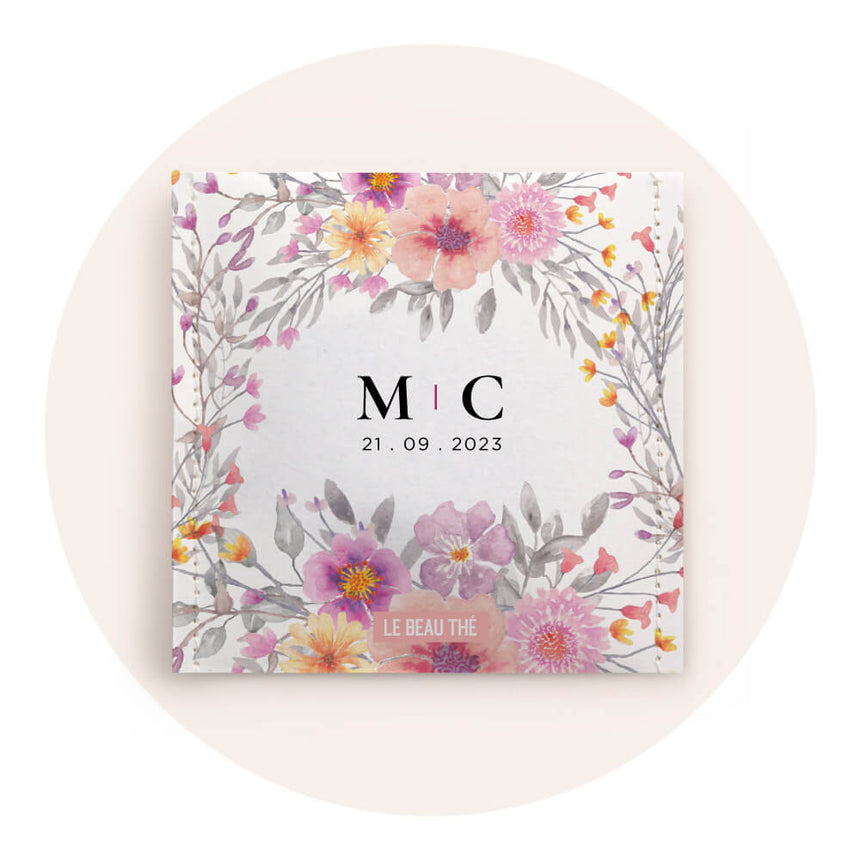 Mariage bucolique | Sachet de thé personnalisé