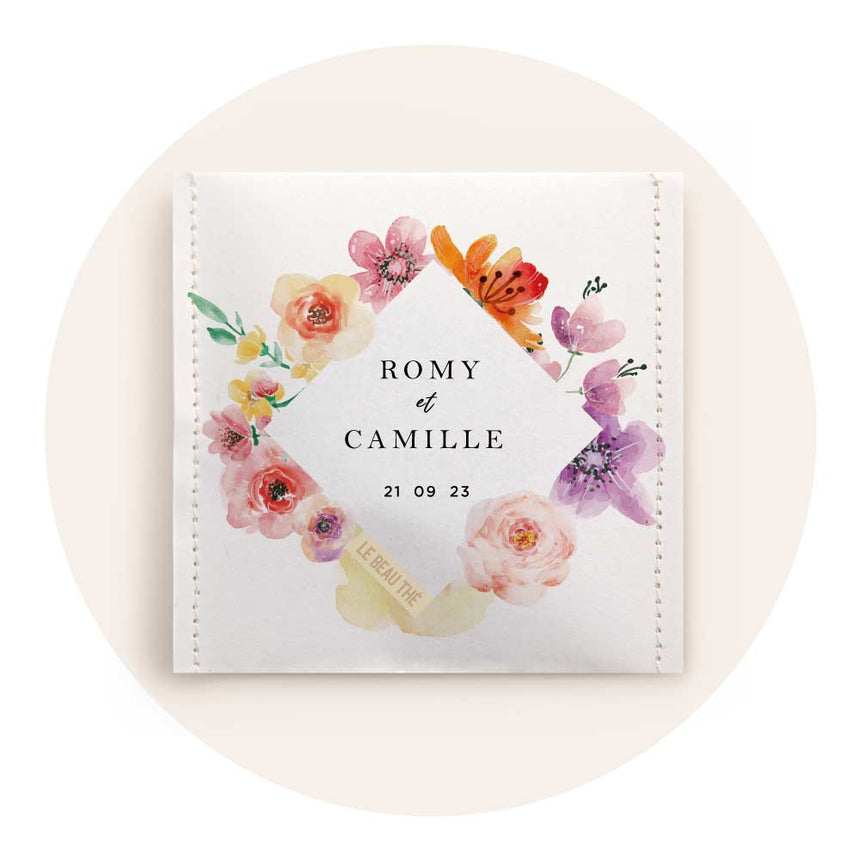 Sachets de thé sur mesure pour votre mariage avec votre photo 📸