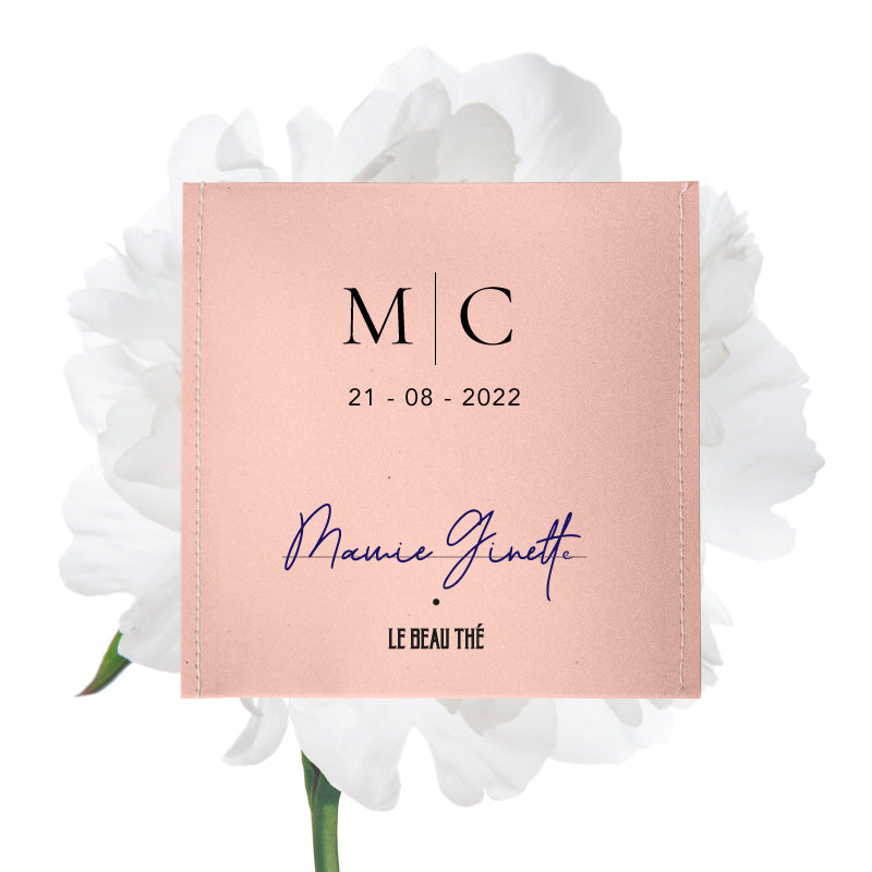 Mariage marque place coloré  | Sachet de thé personnalisé