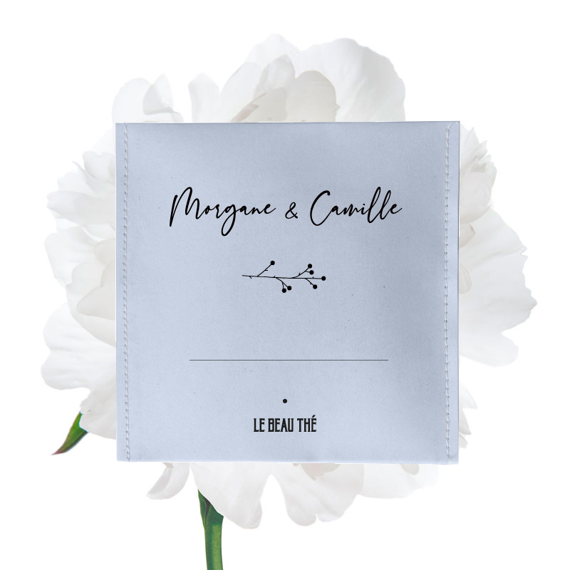 Mariage floral | Sachet de thé personnalisé