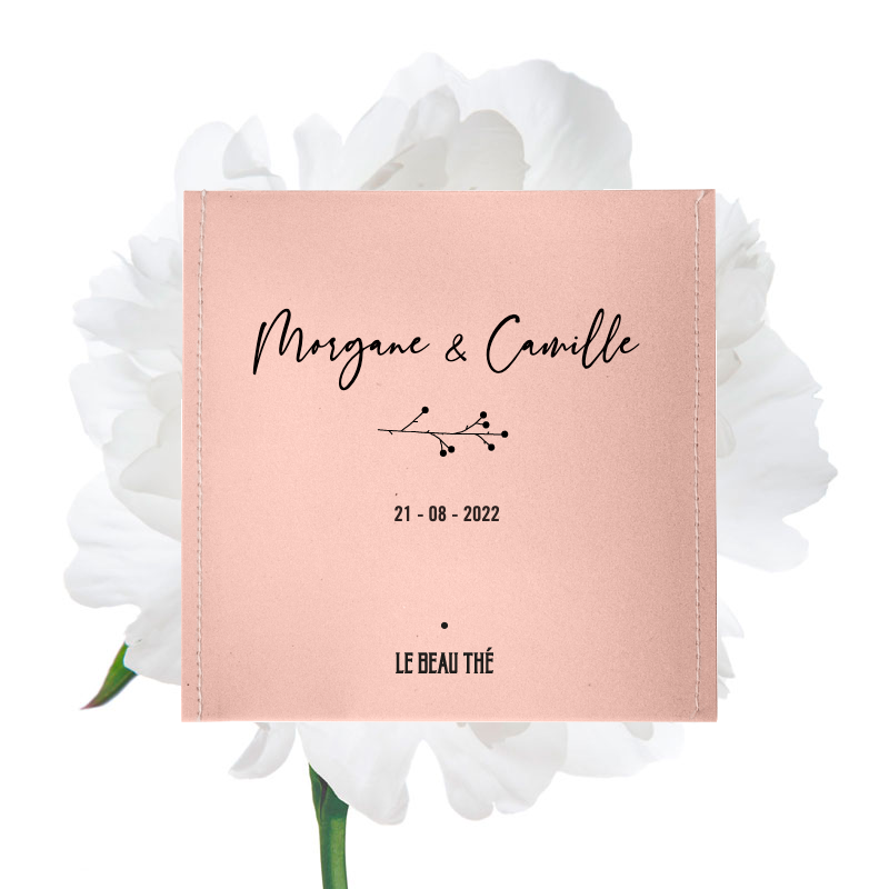 Mariage floral | Sachet de thé personnalisé