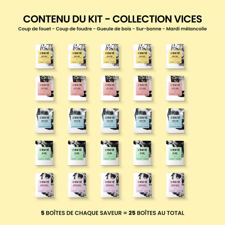 Kit dégustation des 5 recettes de la collection classique Pour l'amour de nos vices