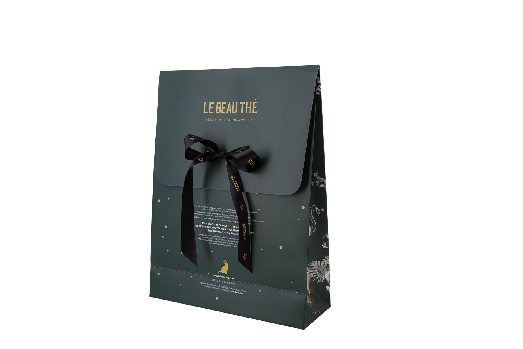 La pochette cadeau dorée à l'or chaud