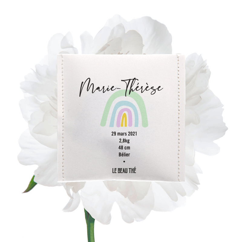 Naissance arc-en-ciel | Sachet de thé personnalisé