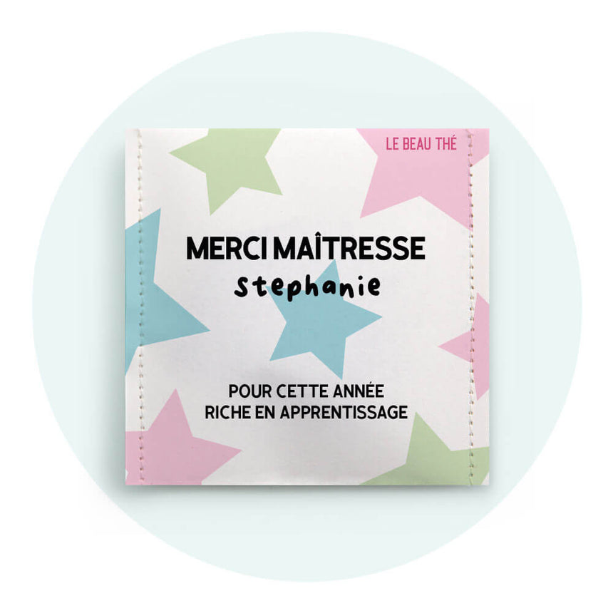 Merci maître c'était chouette | Sachet de thé personnalisé