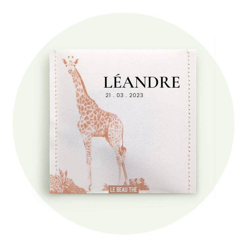 Naissance exotique | Sachet de thé personnalisé