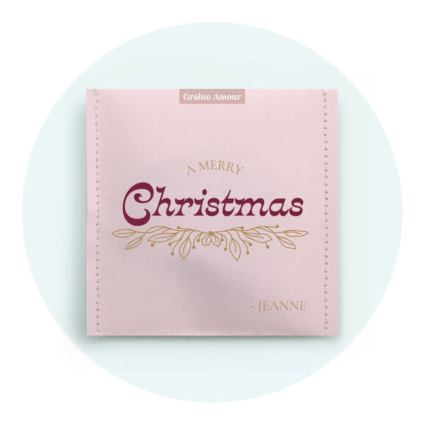 Merry Christmas vintage | Sachet de graines personnalisé
