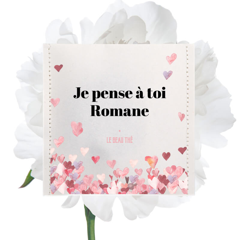 Une pluie d'amour pour la Saint-Valentin | Sachet de thé personnalisé